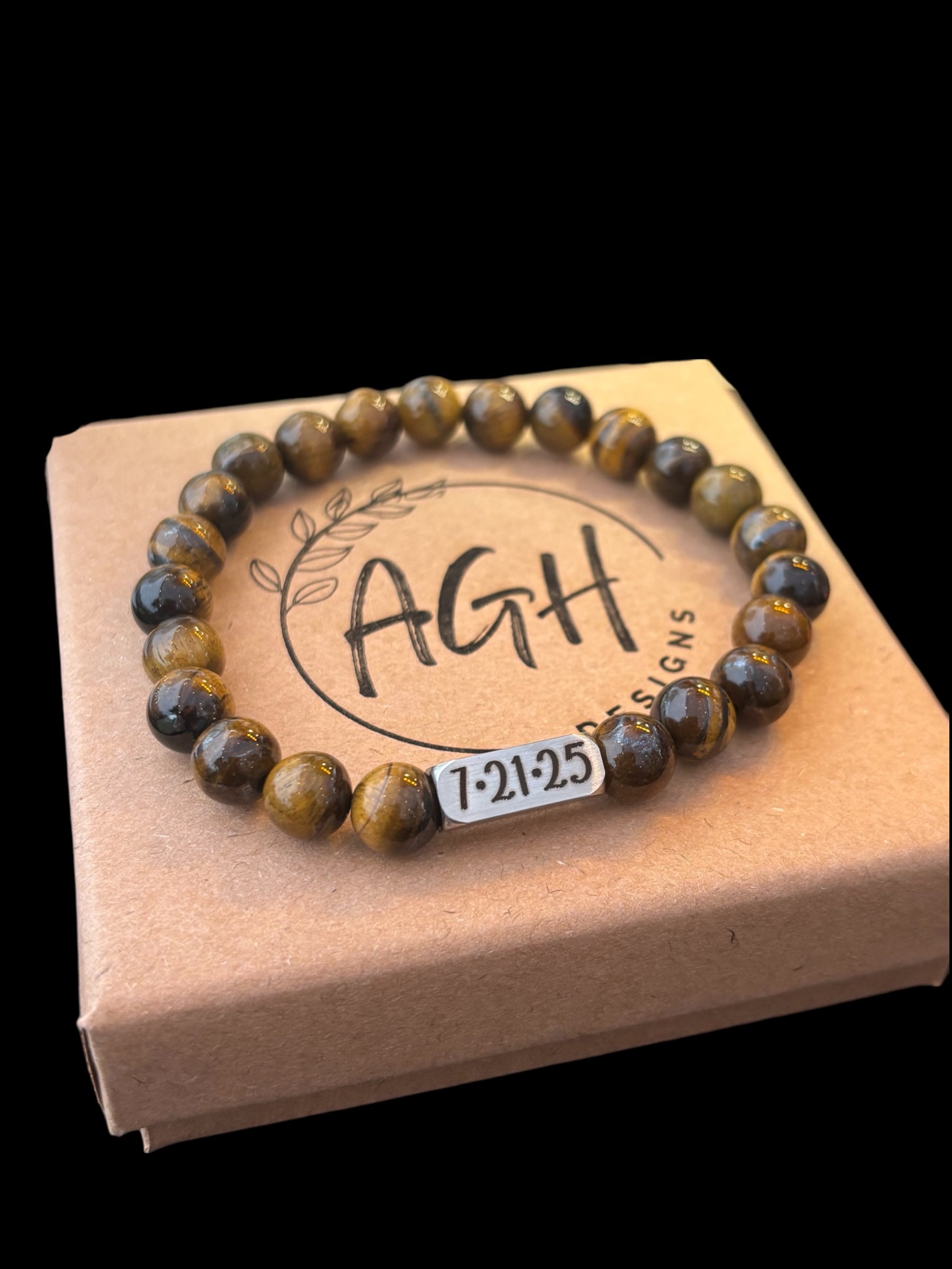 Beaded Stone Bracelet Tigers Eye