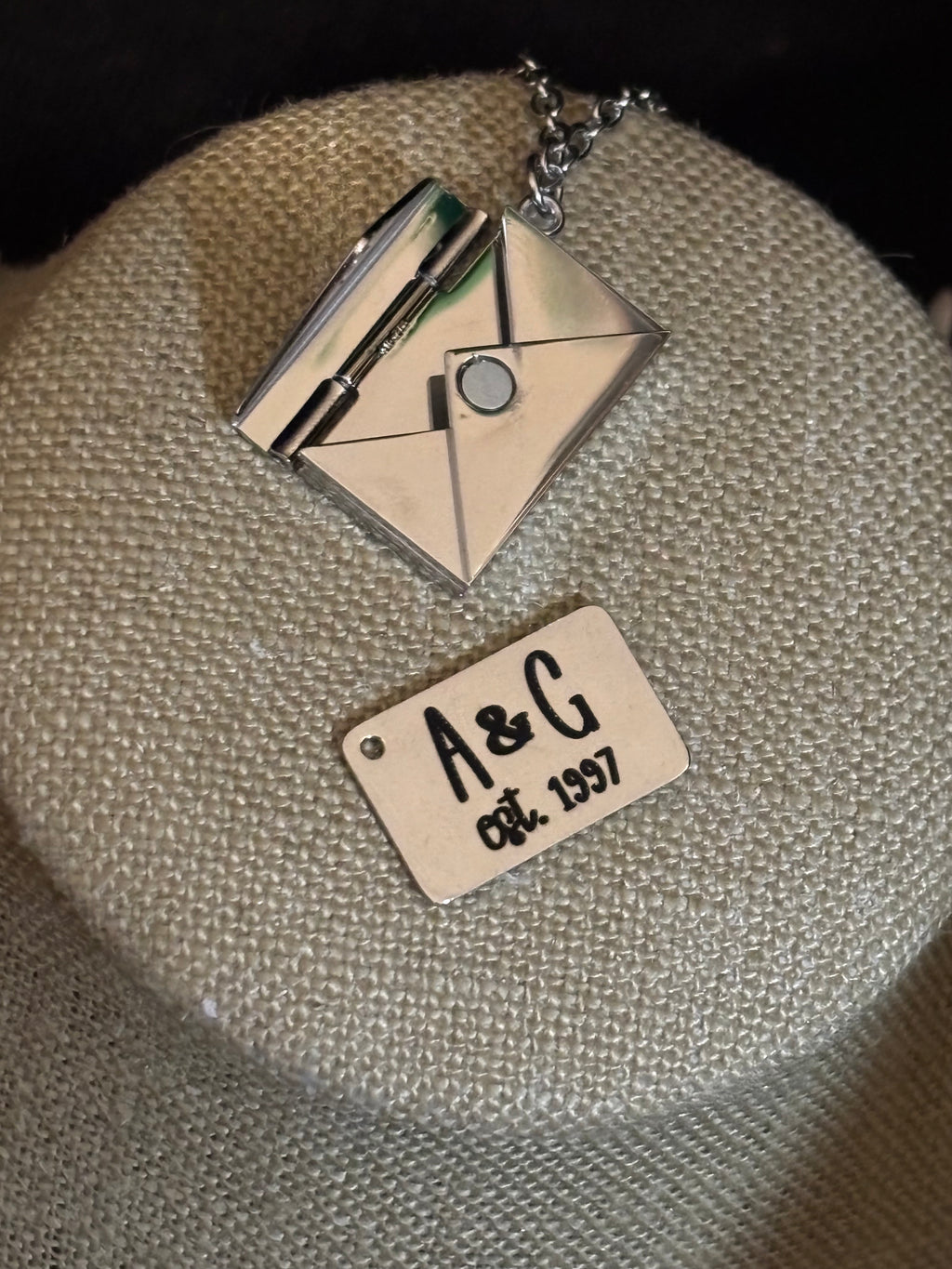 Silver Envelope Message Necklace
