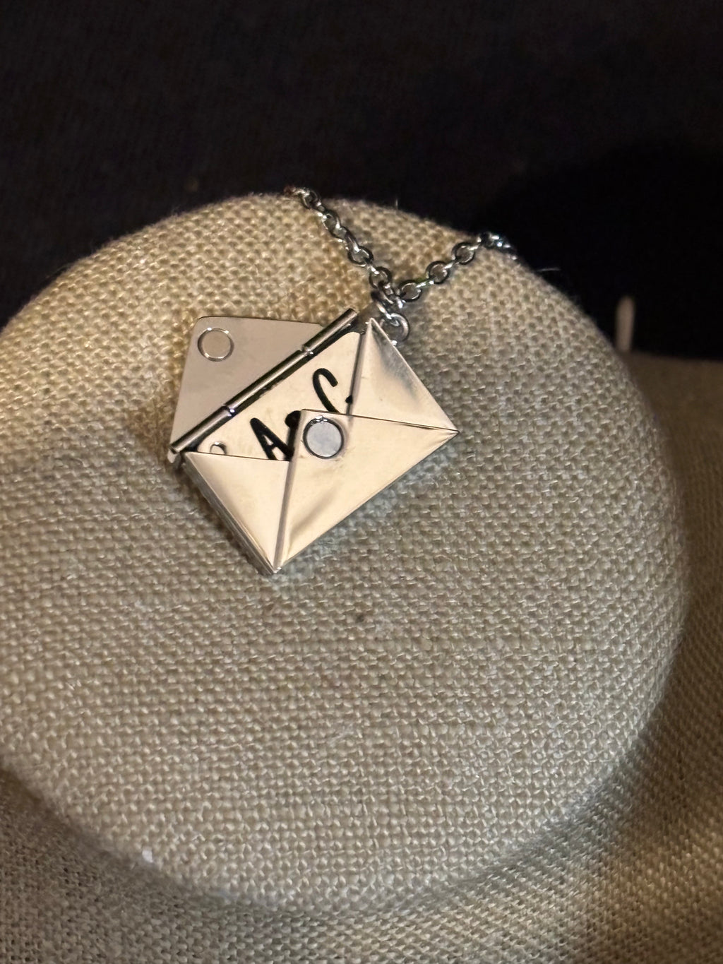 Silver Envelope Message Necklace